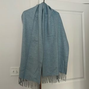 Lord & Taylor 100% acrylic blue and gray scarf